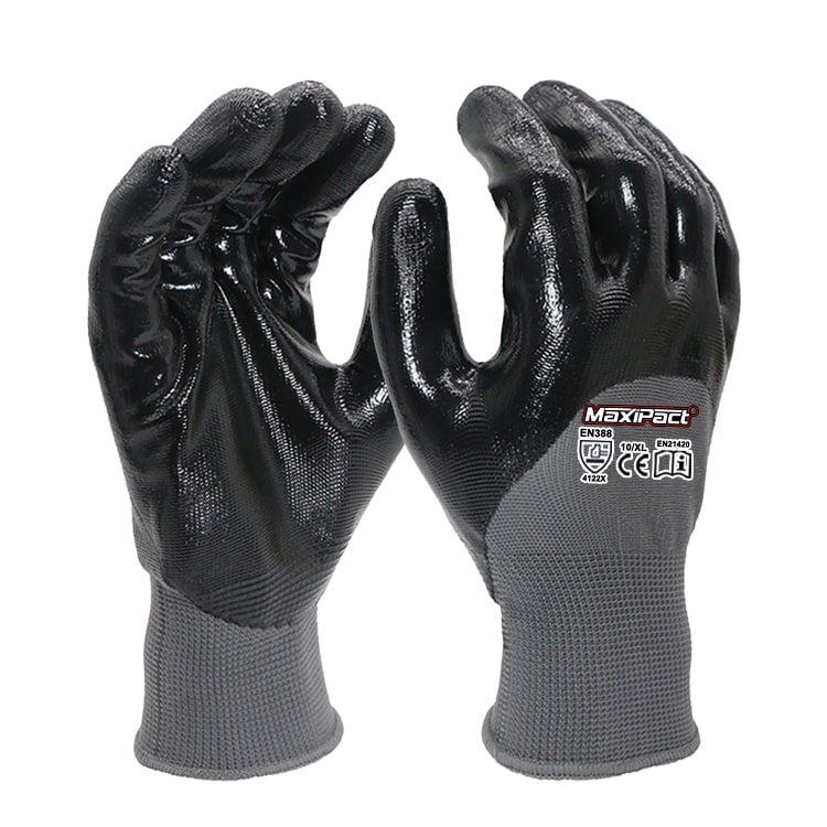 Nitrile Coated Polyester Work Gloves | MaxGlove.com