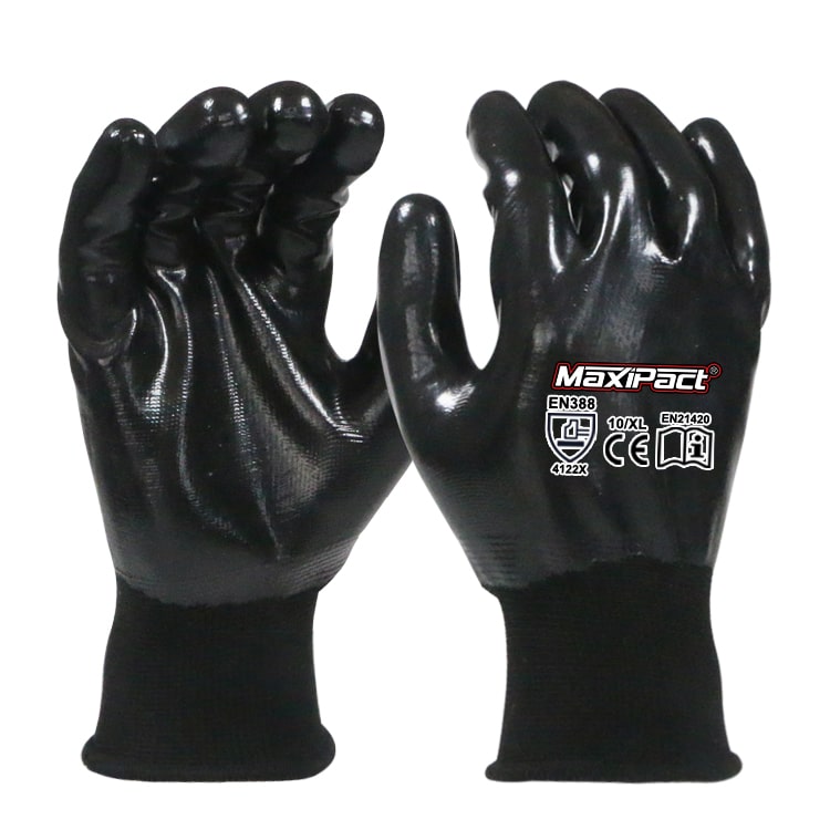 Fully Nitrile Dipped Gloves - Oil Resistant | MaxGlove.com