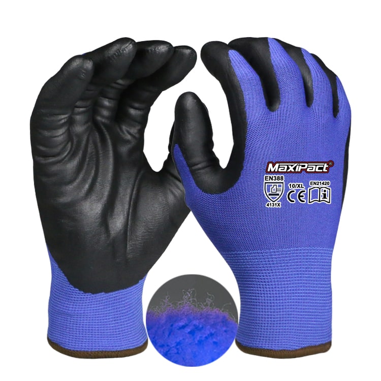 Blue Full Liner Nitrile Foam Winter Gloves | MaxGlove.com