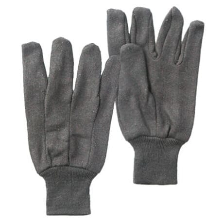 Brown Cotton Jersey Gloves
