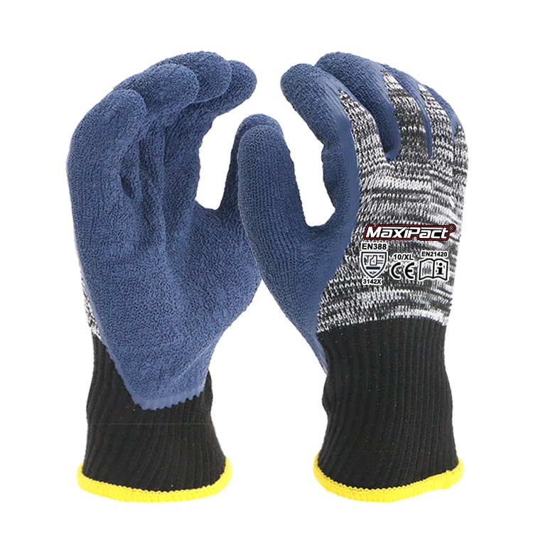 Palm Coated Crinkle Latex Work Glove