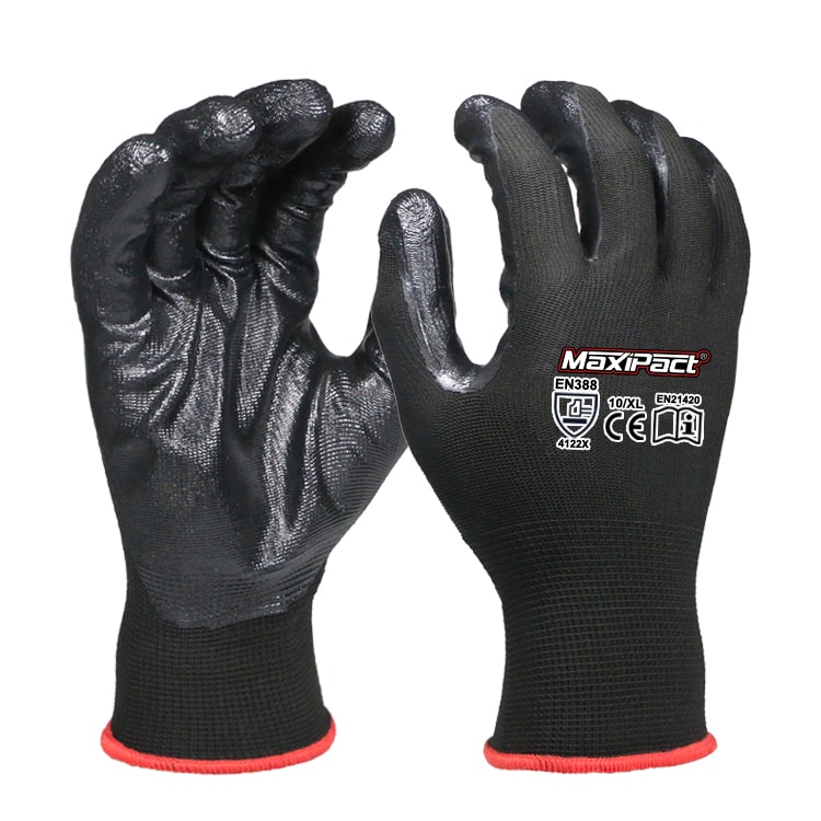 Nitrile Coated Glove Black