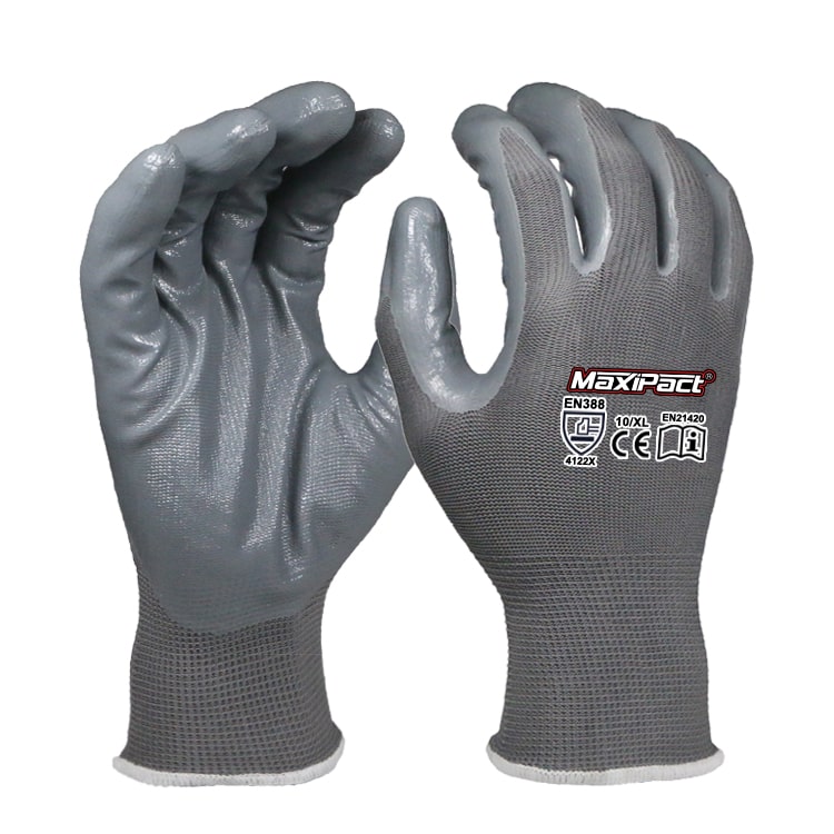 Nitrile Industrial Safety Glove Grey