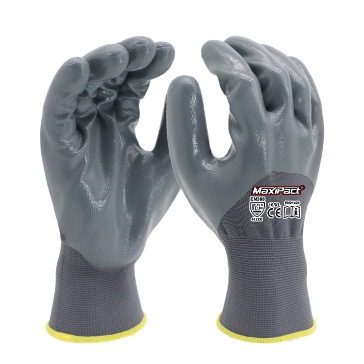 3/4 Coated Work Safety Glove | Smooth Nitrile Coated