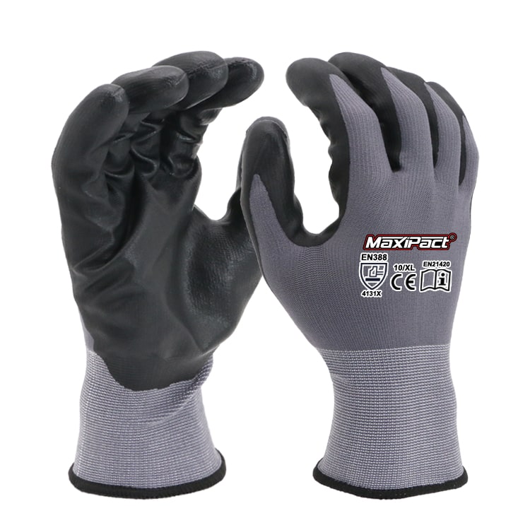 Nitrile Coated Glove Black/Grey Hot Sale | Maxglove