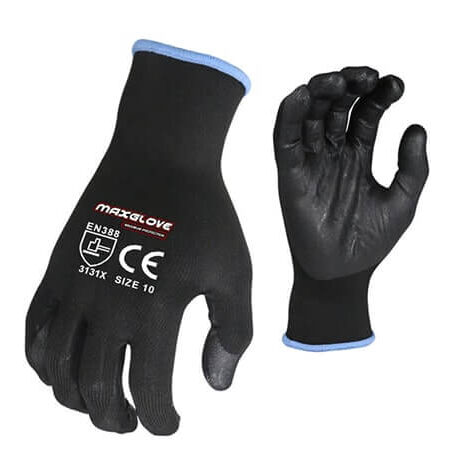 Black Foam Nitrile Worker Glove | MAXGLOVE