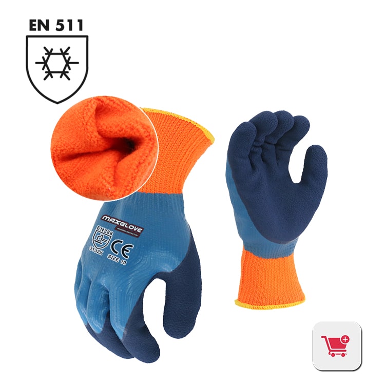 EN511 Latex Waterproof Foam Coating Work Glove
