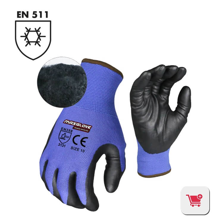 winter foam nitrile safety glove | Maxglove