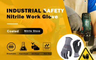 Nitrile coating work glove