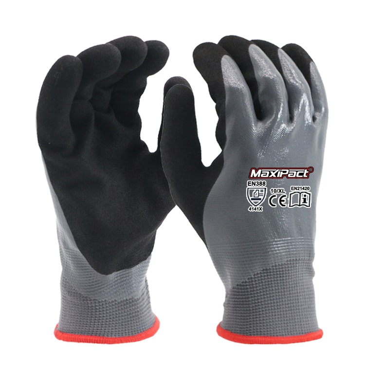 Waterproof Dry Sandy Nitrile Gloves Fully Style | MAX GLOVE