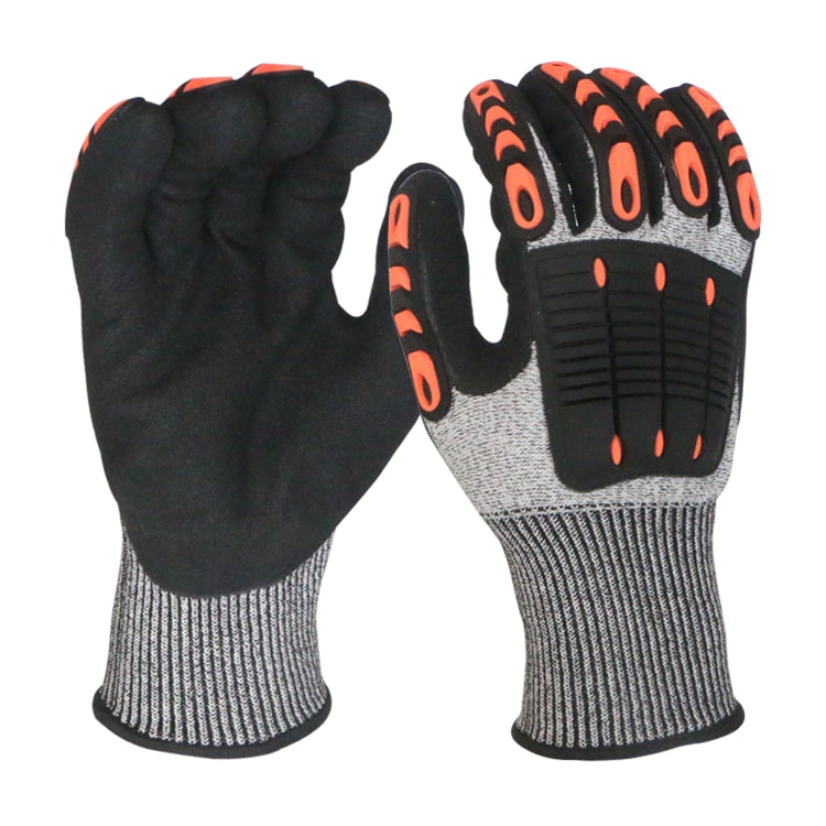 Anti-impact Cut Resistant Sandy Nitrile Gloves | MAX GLOVE