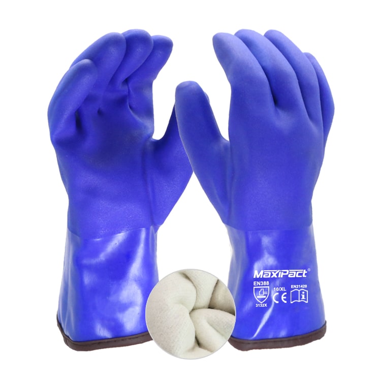 Thermal PVC Nitrile Long Sleeves Gloves | MAX GLOVE