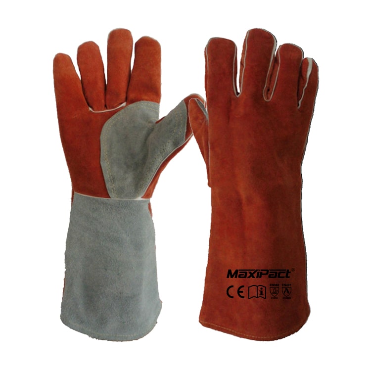 Red Cow Split Welding Gloves | MAX GLOVE