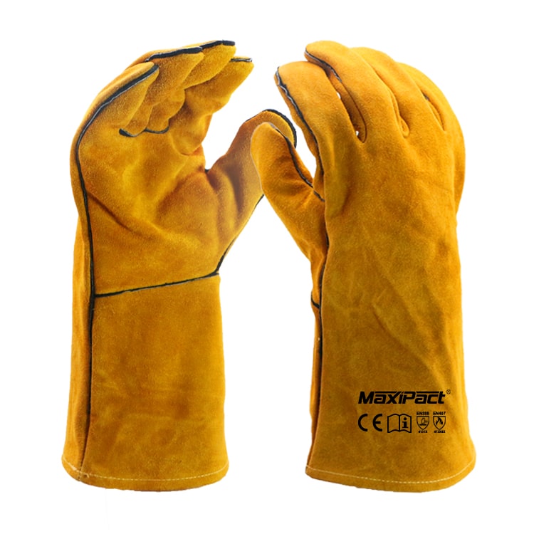 Long Sleeve Split Leather Gloves | MAX GLOVE