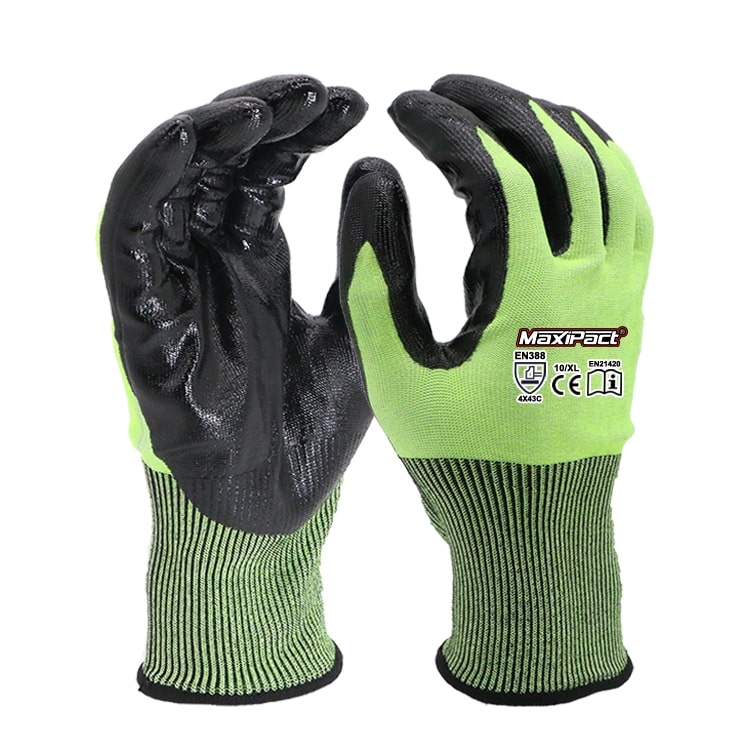 Anti Cut Nitrile Palm Gloves | MAX GLOVE