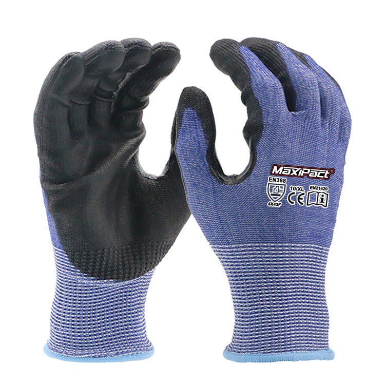 ANSI Cut A6 PU Gloves Cut Level F | MAX GLOVE