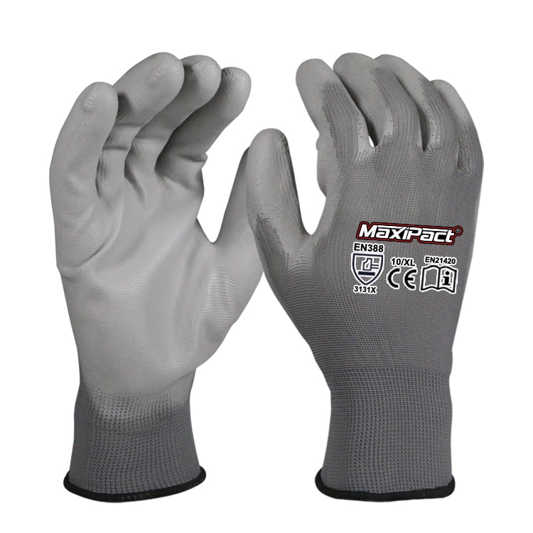 Lightweight PU Gloves Grey | MAX GLOVE