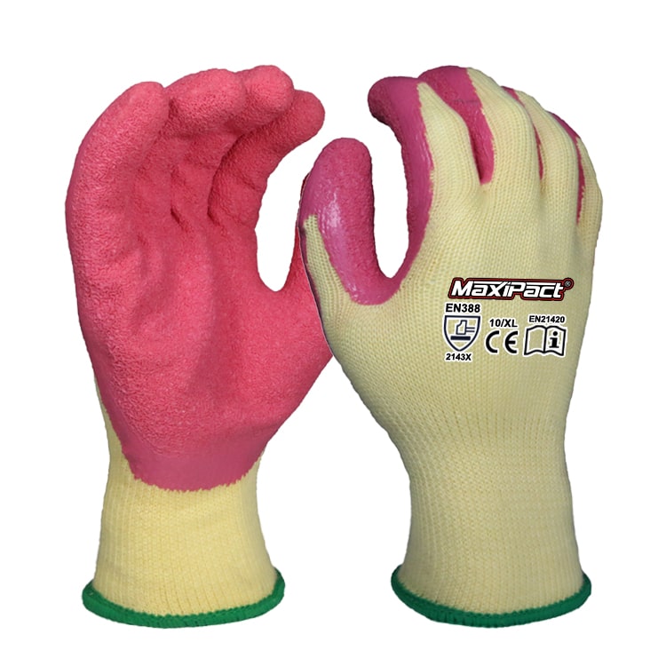 10 Gauge Wave Crinkle Latex Gloves | MAX GLOVE