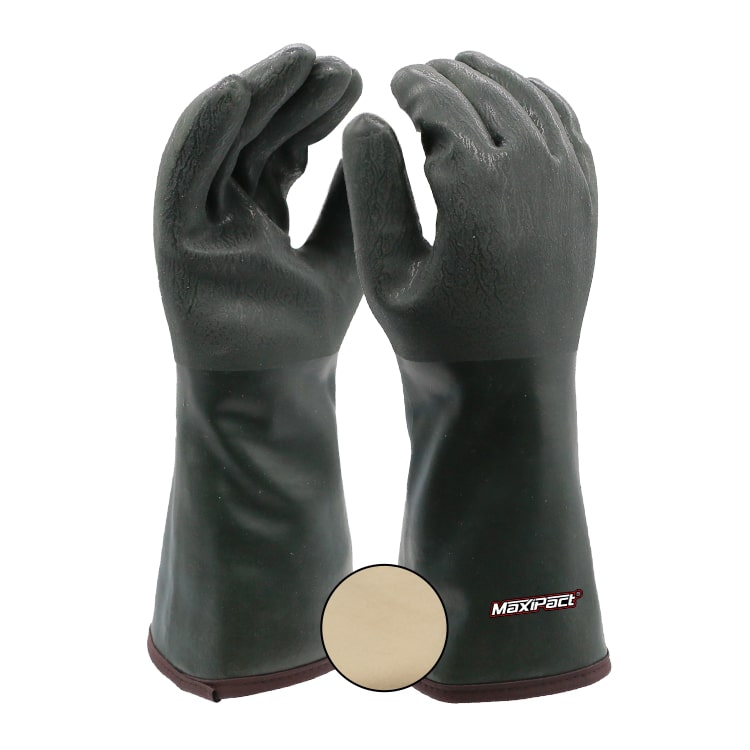 Chemical Proof PVC Gloves Black | MAX GLOVE