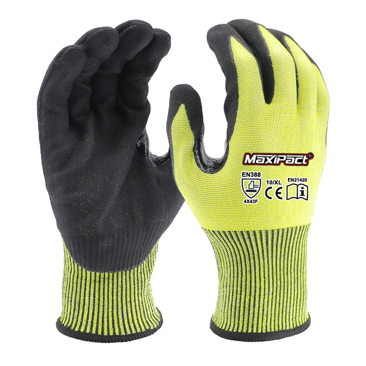 Heavy Duty Foam Nitrile Gloves Cut 6 Level | MaxGlove