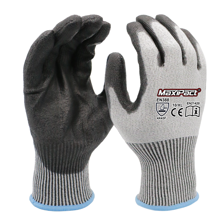 Durable PU Cut Level 6 Gloves ensuring a reliable grip even on oily metal parts or slightly damp surfaces.